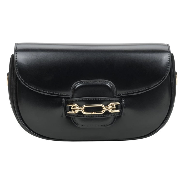 Women's Black Shoulder Bag with Adjustable Strap Estro Er00114426 Estro