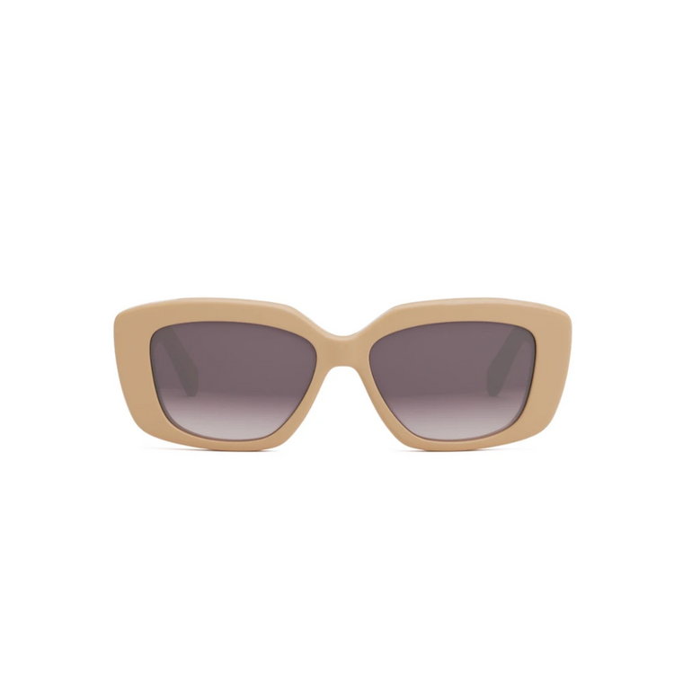 Beżowe Okulary Przeciwsłoneczne z Brązowymi Soczewkami Celine
