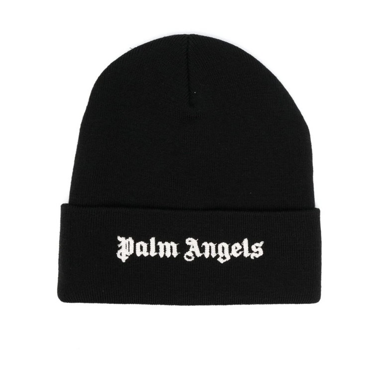 Logo-wyszywana wełniana czapka Palm Angels
