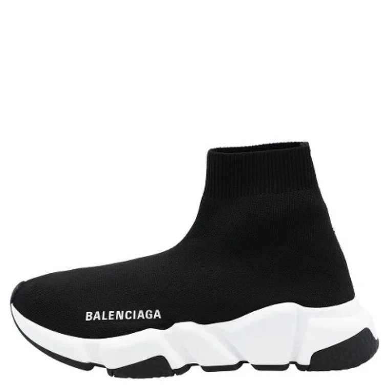 Recyklingowe czarne sneakersy z dzianiny Balenciaga