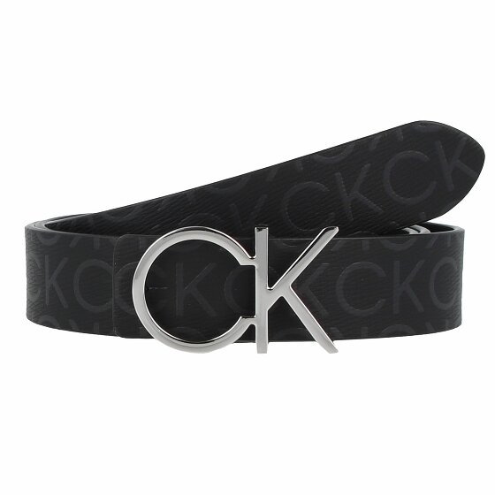 Calvin Klein CK Reversible Odwracalny pasek Skórzany mono-black 95 cm