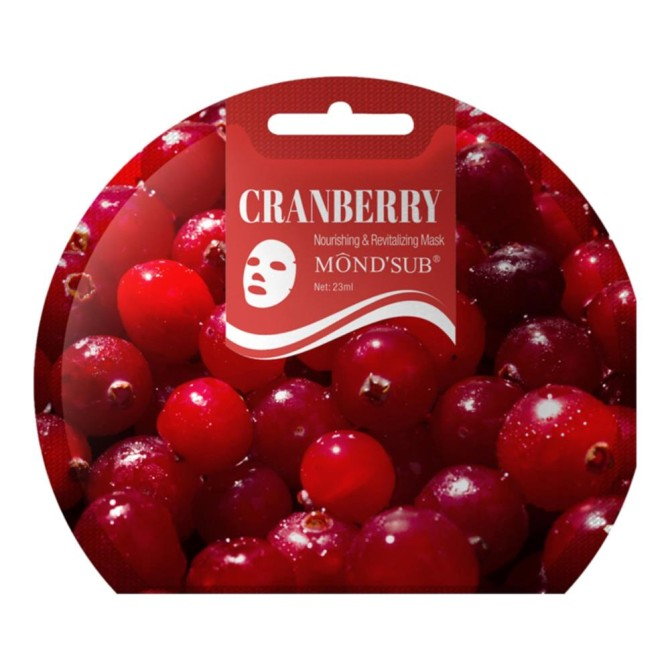 MOND'SUB Cranberry Nourishing &amp; Revitalizing Mask odżywczo-rewitalizująca maseczka w płachcie 23ml