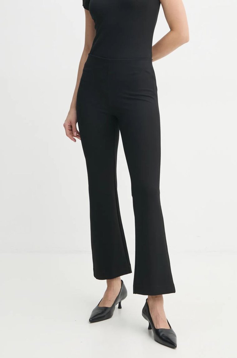 Filippa K spodnie damskie kolor czarny dzwony high waist 29907