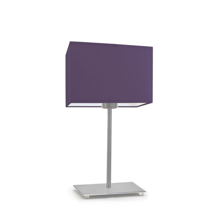 Lampka nocna LYSNE Amalfi, 60 W, E27, fioletowa/stalowa, 40x20 cm