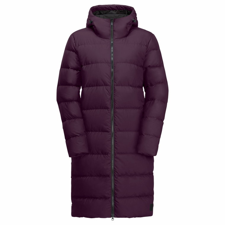 Damski płaszcz puchowy Jack Wolfskin FROZEN PALACE COAT W berry jam - S