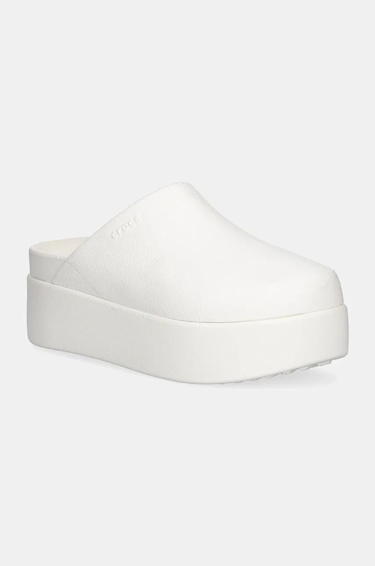 Crocs klapki Dylan Platform Clog damskie kolor biały na platformie 209869