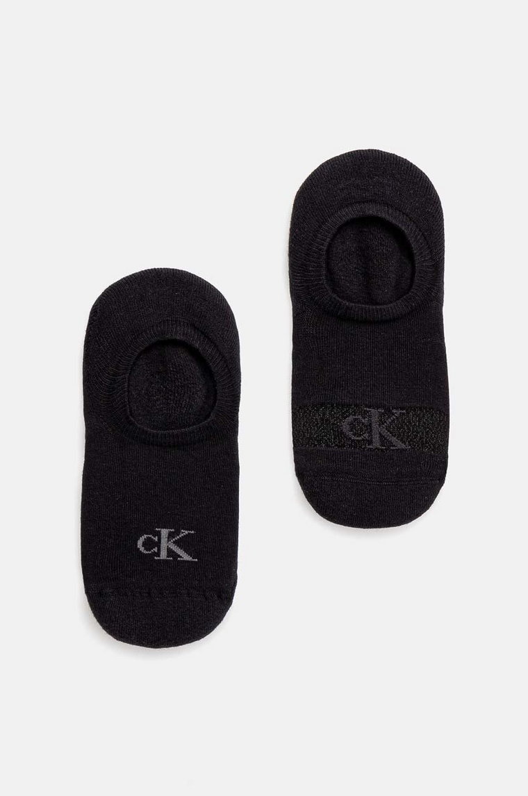 Calvin Klein Jeans skarpetki 2-pack damskie kolor czarny 701230601