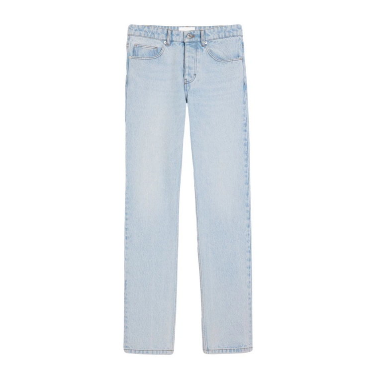 Mid-Rise Straight-Leg Denim Jeans Ami Paris