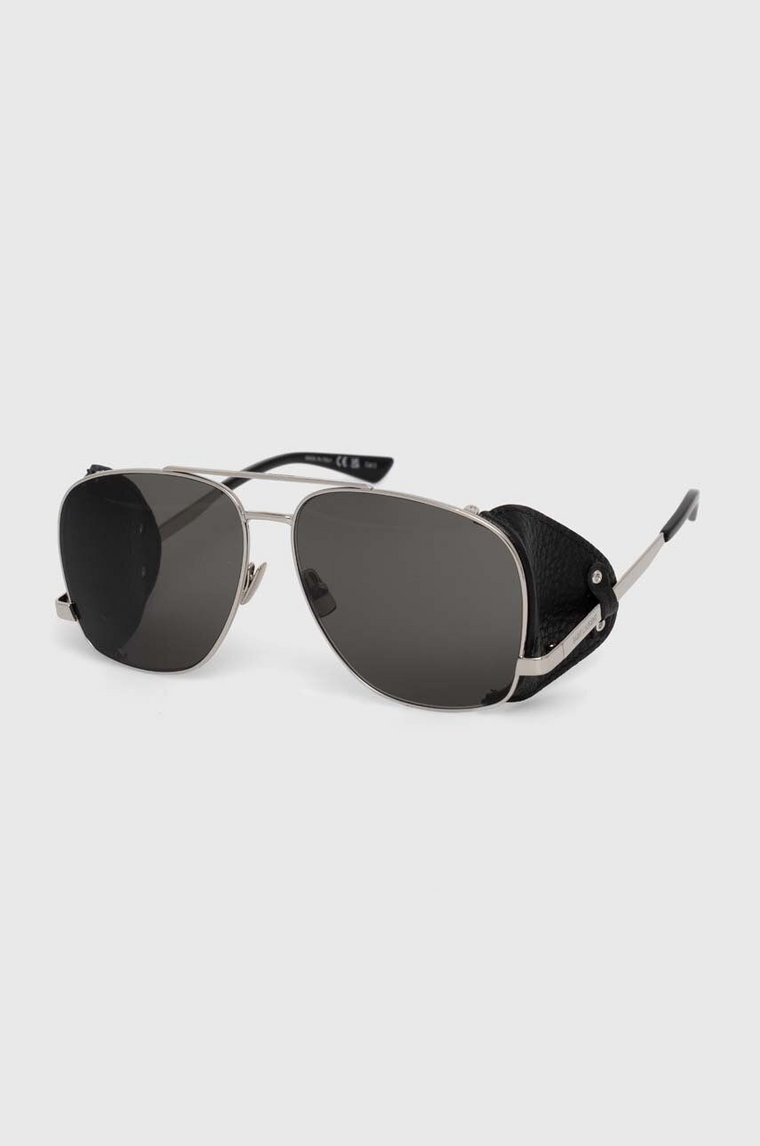 Saint Laurent okulary przeciwsłoneczne męskie kolor szary SL 653 LEON