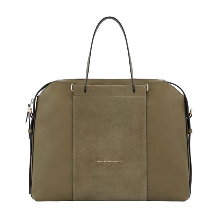 Zielona torba na laptopa i iPada Piquadro