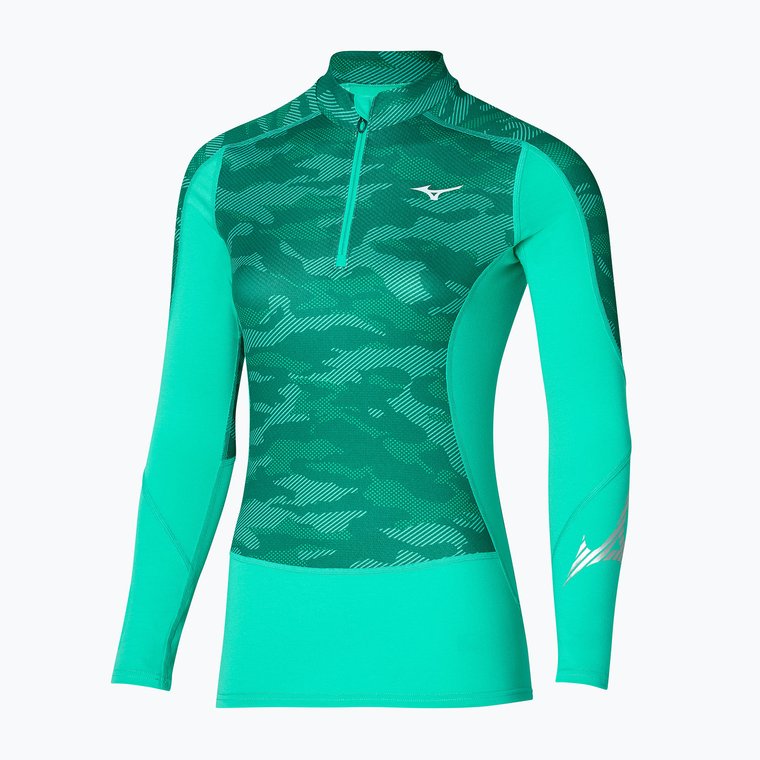 Longsleeve do biegania damski Mizuno Virtual Body G3 Half Zip atlantis