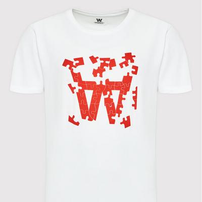 T-Shirt Ace Puzzle 10295703-2222 Biały Regular Fit