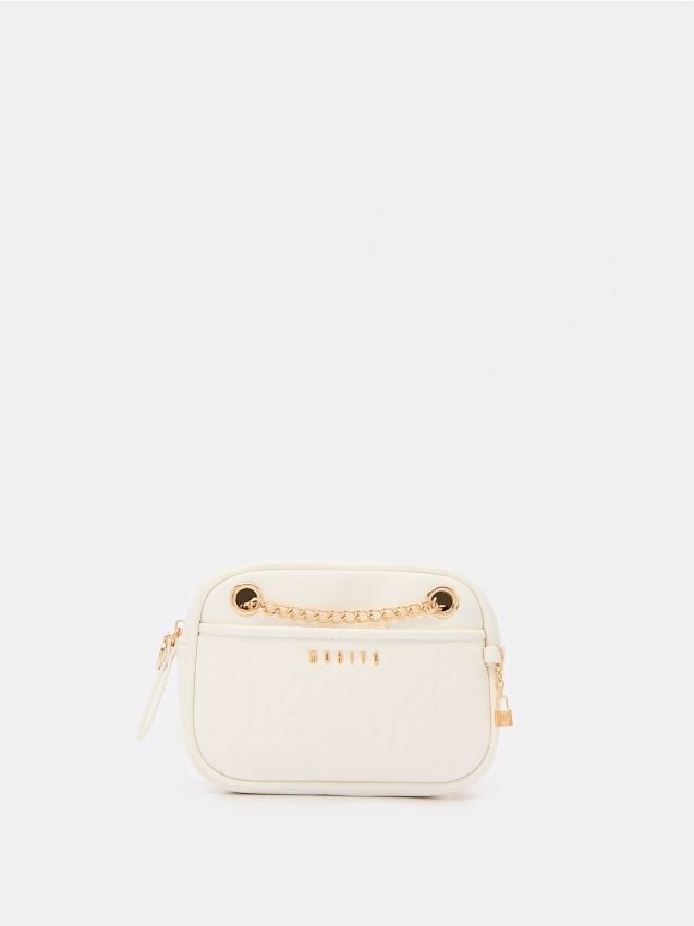 Mohito - Biała torebka crossbody z łańcuszkiem - biały