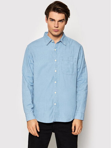 Koszula jeansowa 015-2151-5401 Niebieski Regular Fit