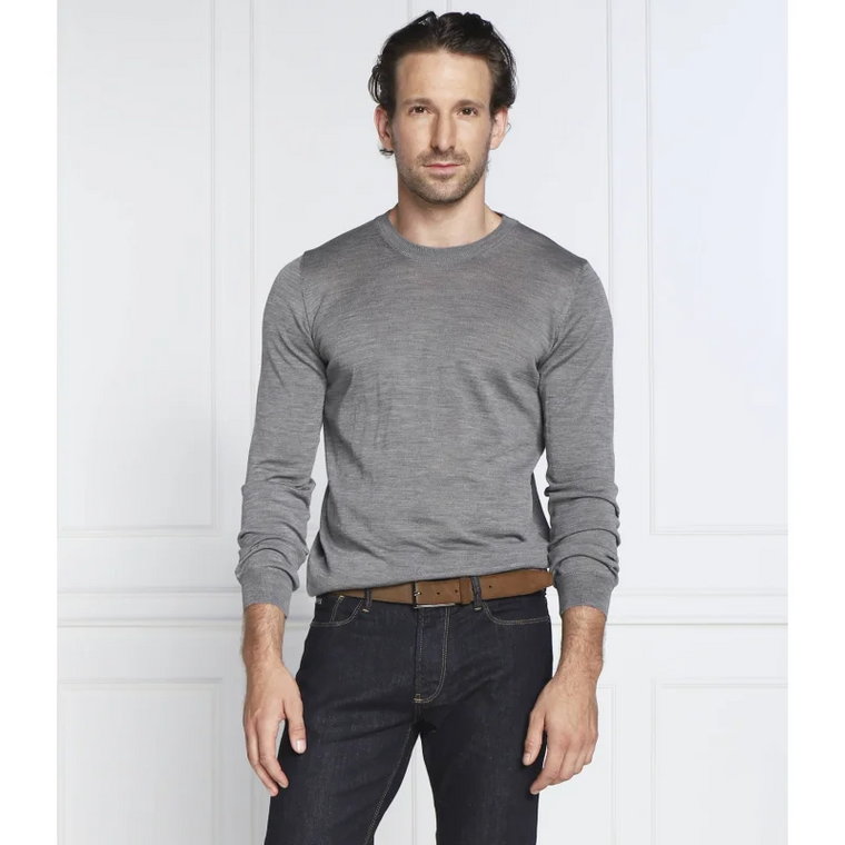 Oscar Jacobson Wełniany sweter Custer | Slim Fit