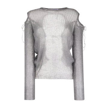 Cecilie Bahnsen, Greta TOP With Cut-Off Shoulders Szary, female,