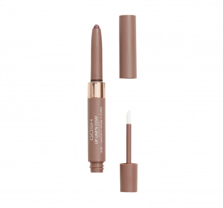 Gosh Lip Linen Coat konturówka do ust + matowy top 002 Burnt Cinnamon 2ml