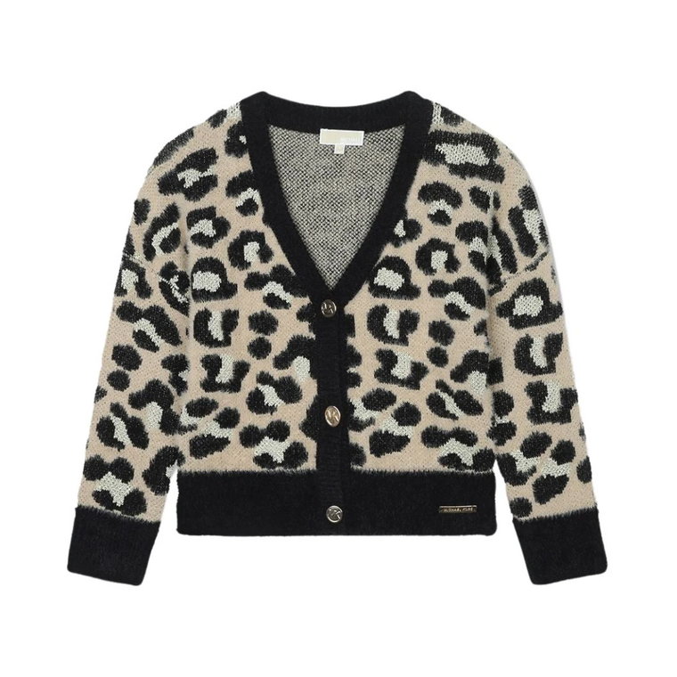 Leopardowy Sweter z Guzikami Michael Kors