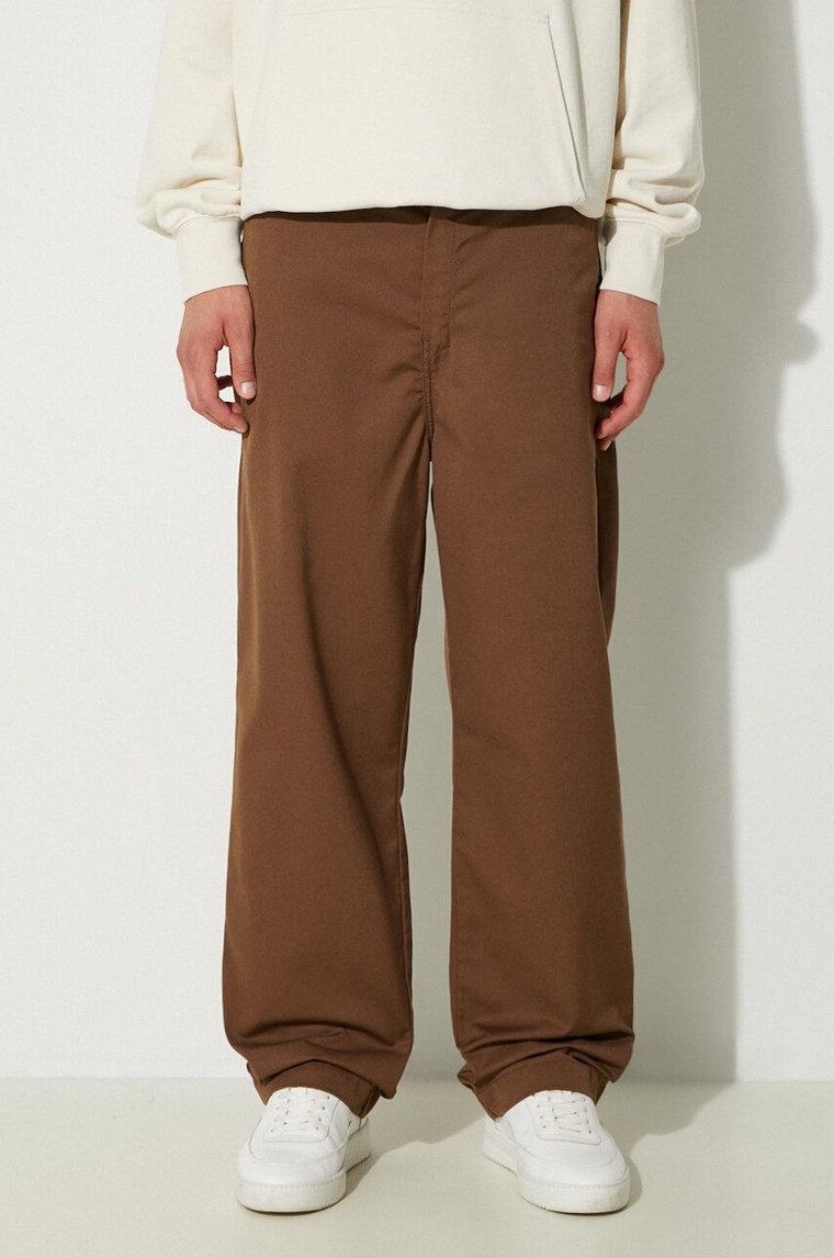 Carhartt WIP spodnie Craft Pant męskie kolor brązowy proste I027965.2Y02