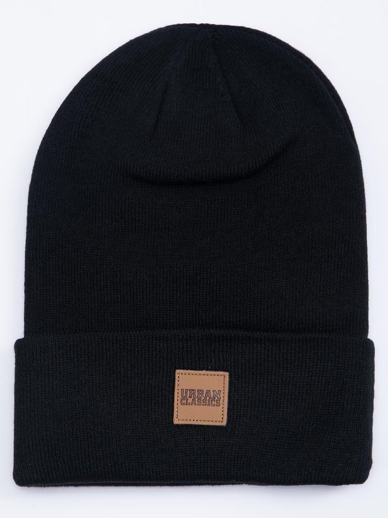 Leatherpatch Long Beanie Black TB626