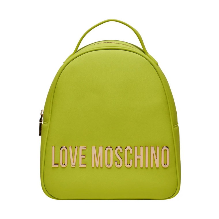 Fluorescencyjny zielony plecak syntetyczny Love Moschino