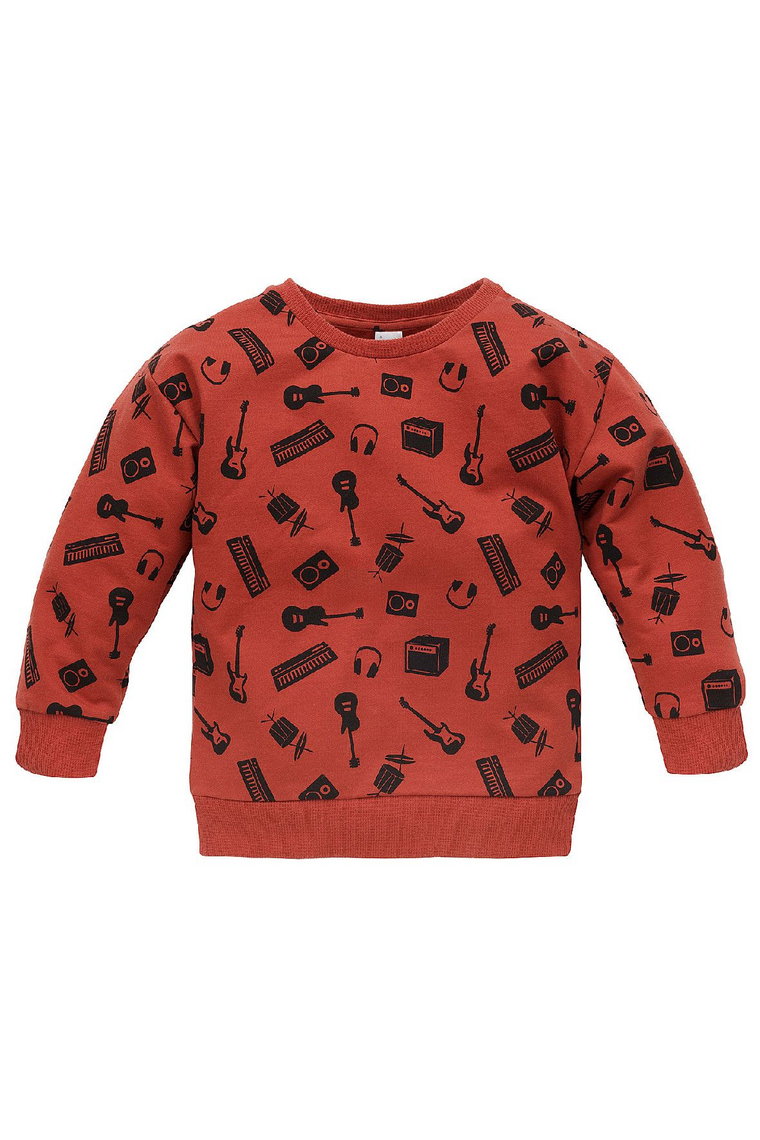 Bluza dla chłopca z bawełny Let's rock czerwona
