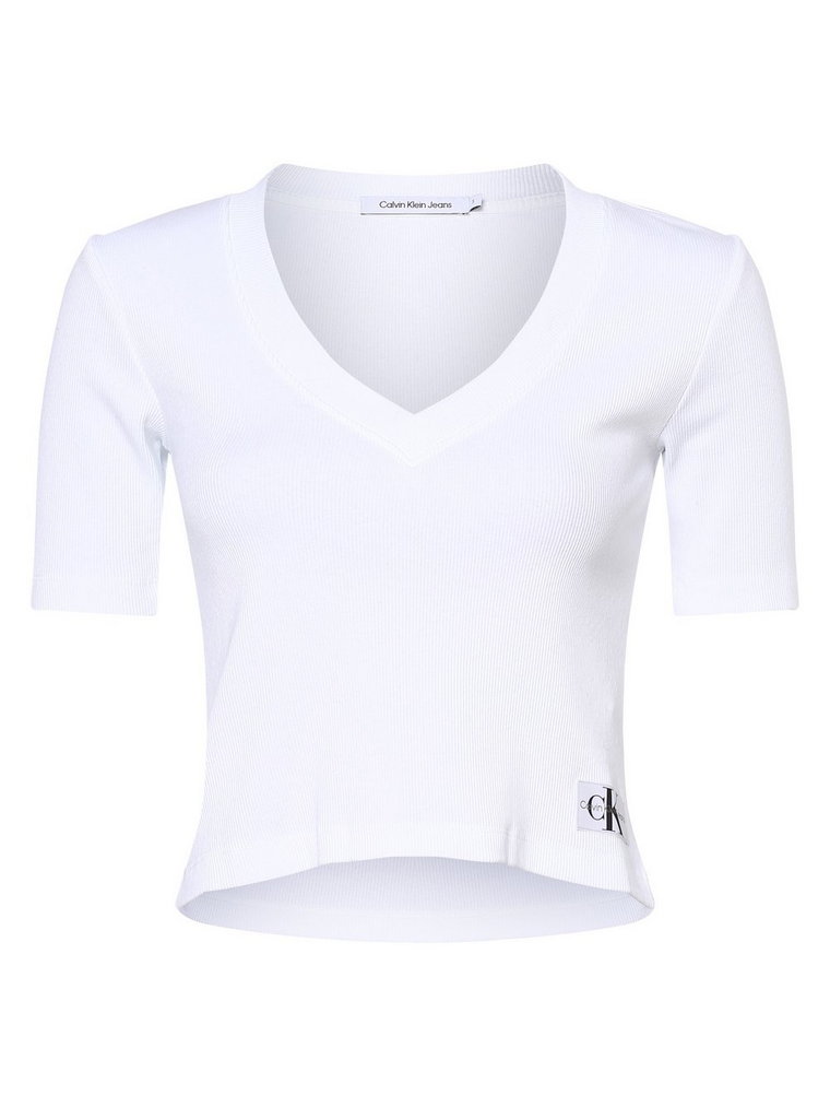 Calvin Klein Jeans - T-shirt damski, biały