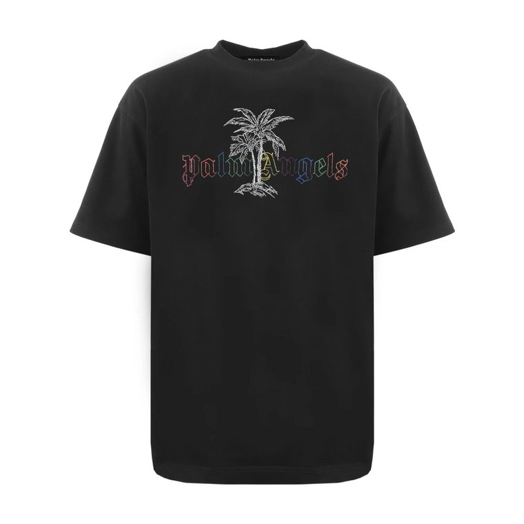 Koszulka z Lnu z Kołnierzykiem - Stylowa i Wygodna Męska Koszulka Palm Angels