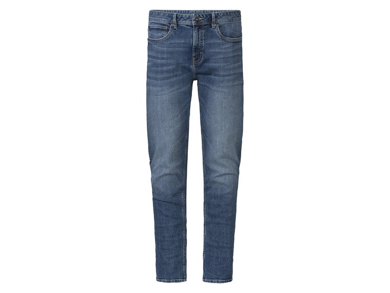 LIVERGY Jeansy męskie z bawełną, tapered fit (Ciemnoniebieski, 52 (36/32))