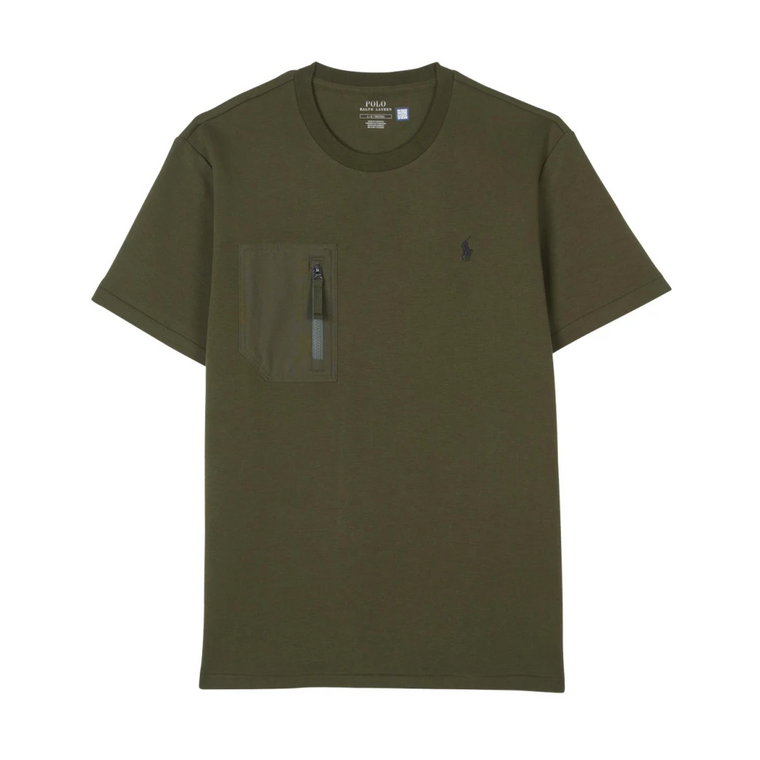 Khaki T-Shirt w Regularnym Fasonie Polo Ralph Lauren