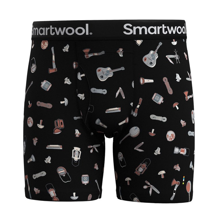 Bokserki termoaktywne męskie Smartwool Merino Print Boxer Brief