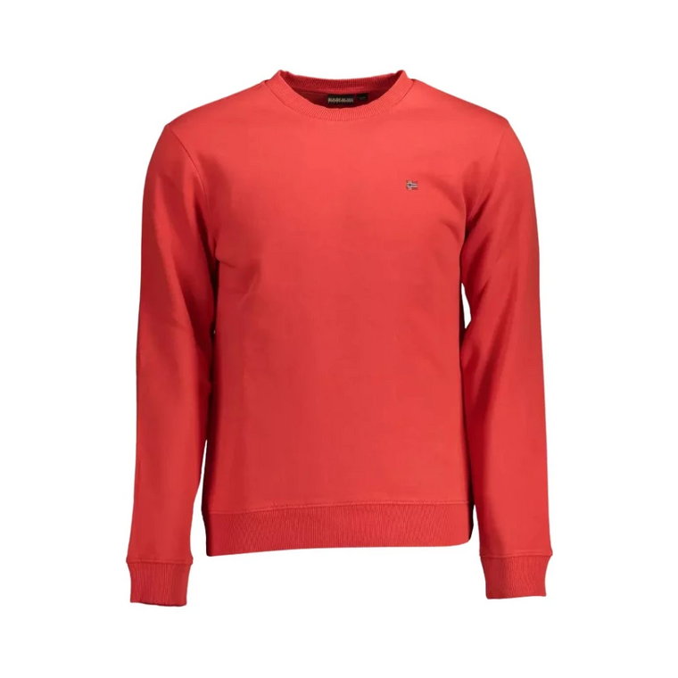 Czerwony Sweter z Bawełny Napapijri