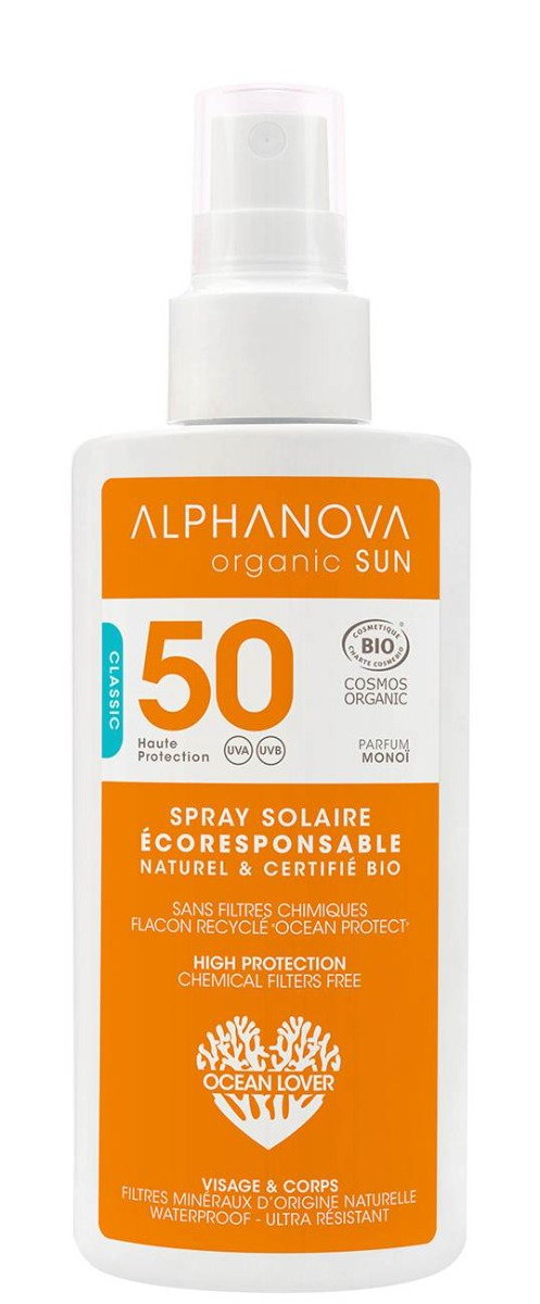 Alphanova Sun Bio Spray przeciwsłoneczny SPF 50 125 g