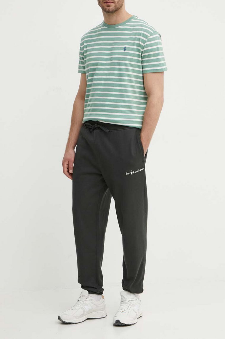 Polo Ralph Lauren spodnie dresowe kolor szary gładkie 710950135001