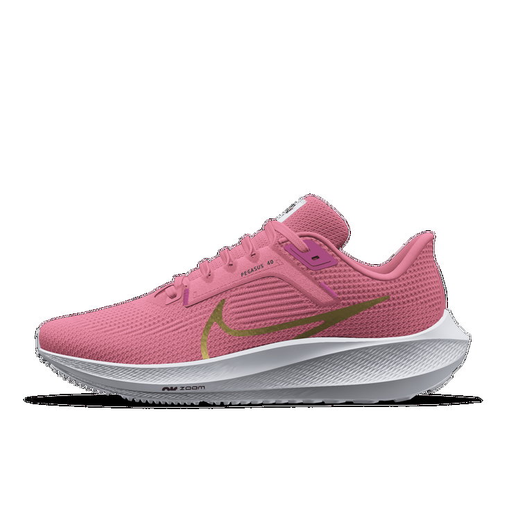 Męskie personalizowane buty do biegania po asfalcie Nike Pegasus 40 By You - Różowy