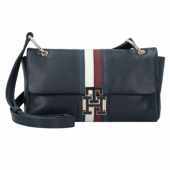 Tommy Hilfiger Pushlock Torba na ramię Skórzany 23 cm space blue