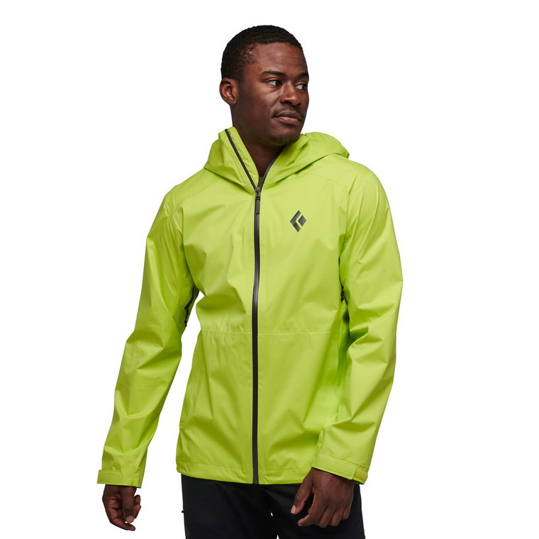 Męska kurtka przeciwdeszczowa Black Diamond Stormline Stretch Rain Shell optical yellow - XL