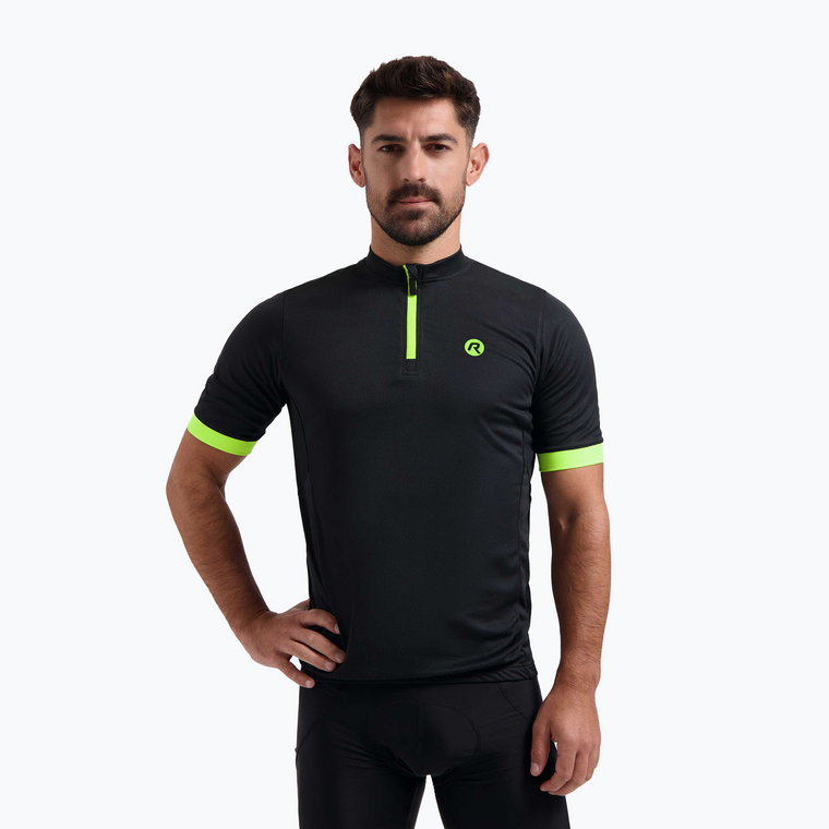 Koszulka rowerowa męska Rogelli Perugia 2.0 black/fluor