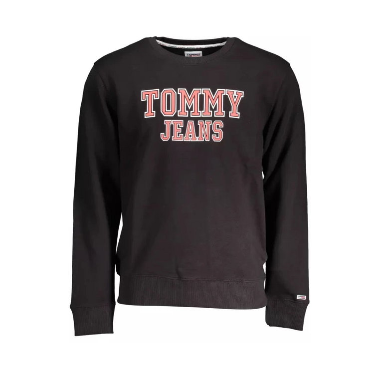 Czarny bawełniany sweter z długim rękawem Tommy Hilfiger