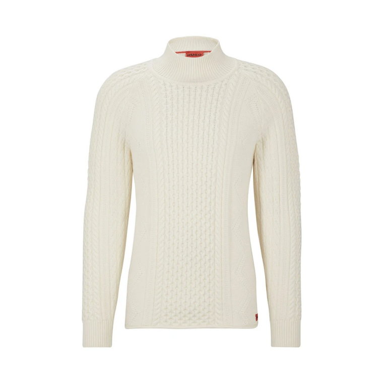 Oversized Sweter z Wielkim Splotem i Golfem Hugo Boss