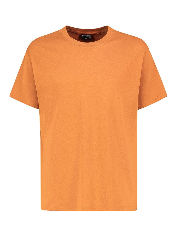 Stitch & Soul Koszulka w kolorze pomarańczowym