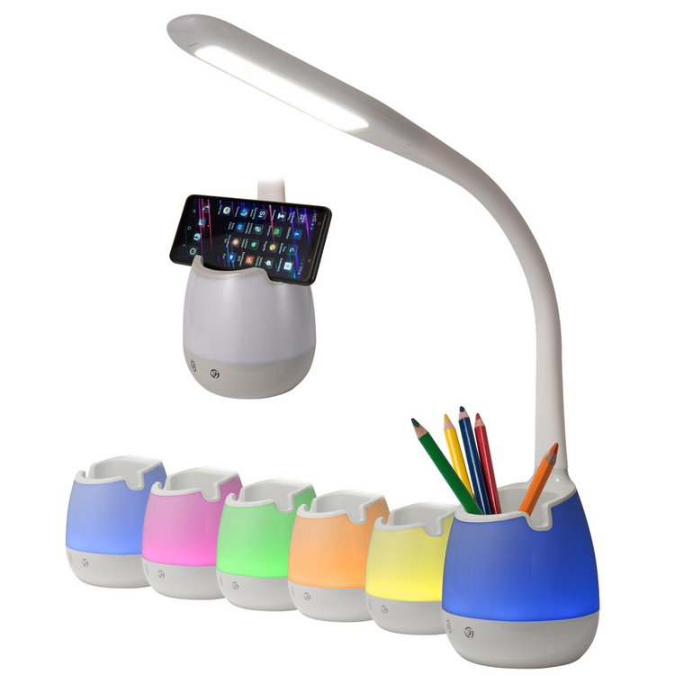 LAMPKA LED AKUMULATOR szkolna RGB organizer na tel