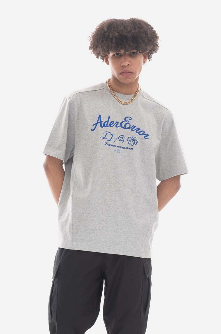Ader Error t-shirt męski kolor szary z aplikacją BMADSSTS0104GR-GR