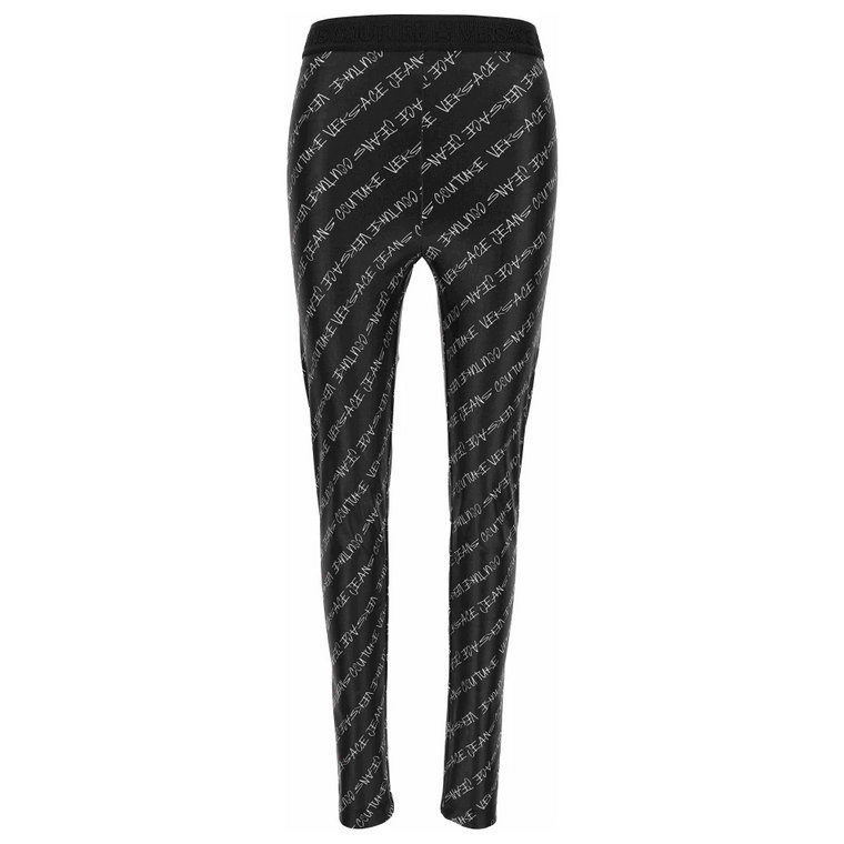 Signature Skinny Fit Lycra Print Logo Jegging Versace Jeans Couture
