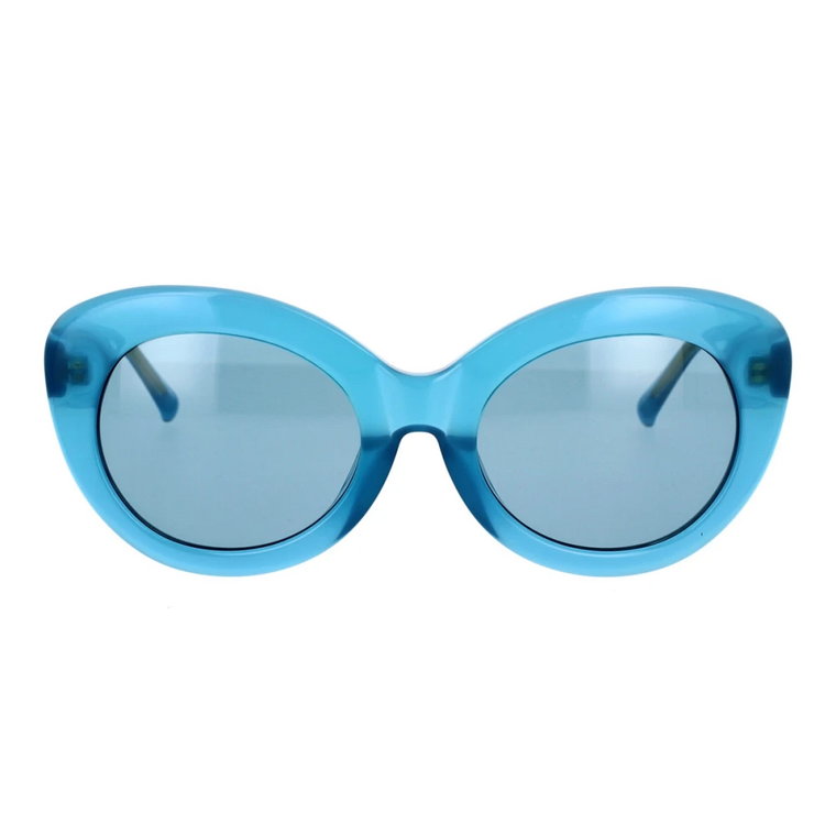 Przezroczyste niebieskie okulary przeciwsłoneczne w stylu cat-eye The Attico