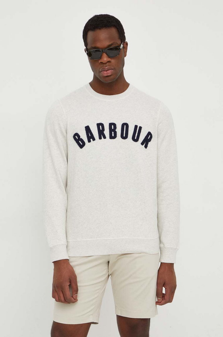 Barbour bluza męska kolor beżowy melanżowa MOL0101