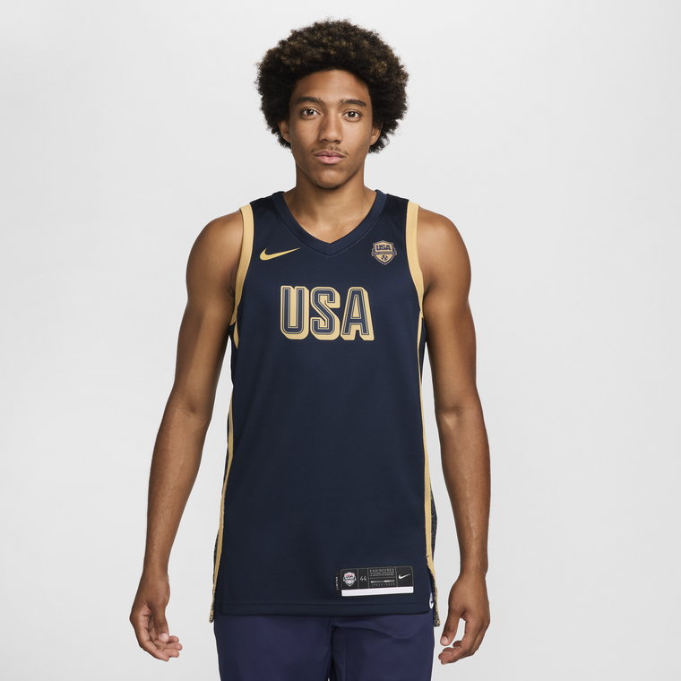 Męska koszulka do koszykówki Nike USA Limited - Niebieski