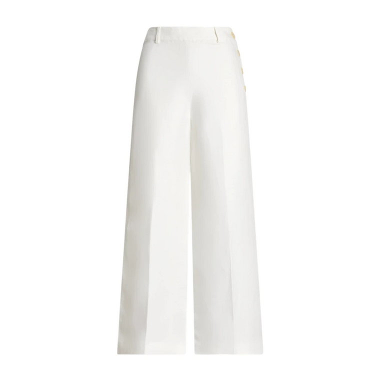 Białe lniane spodnie Ralph Lauren