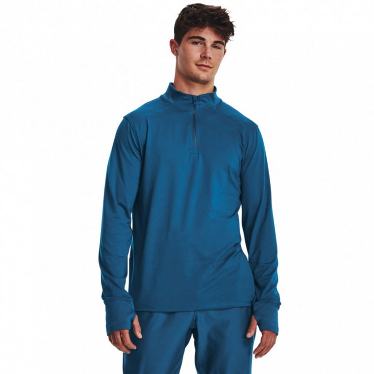 Męska bluza do biegania Under Armour Qualifier Run Half Zip - morska