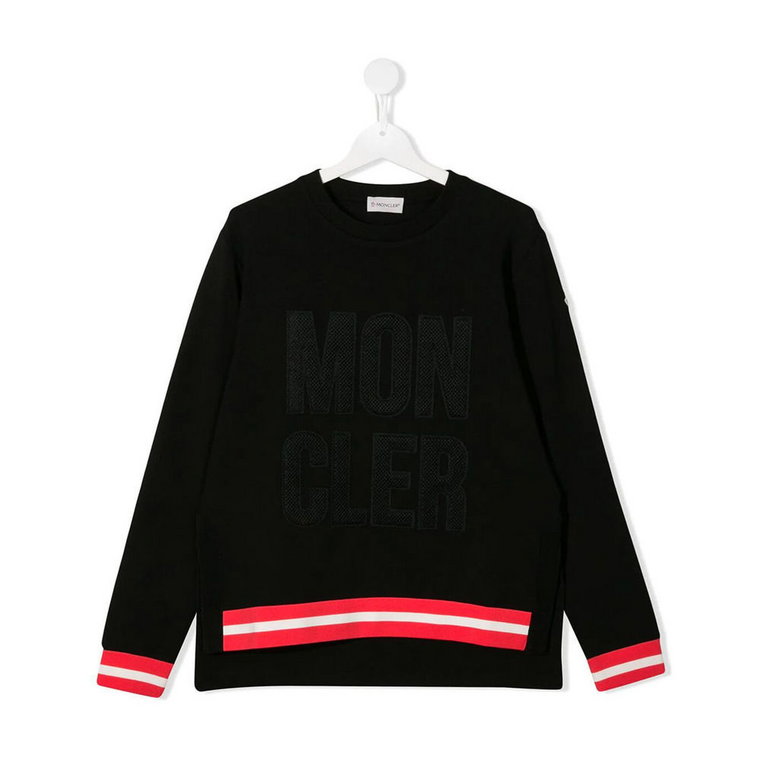 Sportowy Sweter z Dekoltem Scoop Neck w Paski Moncler